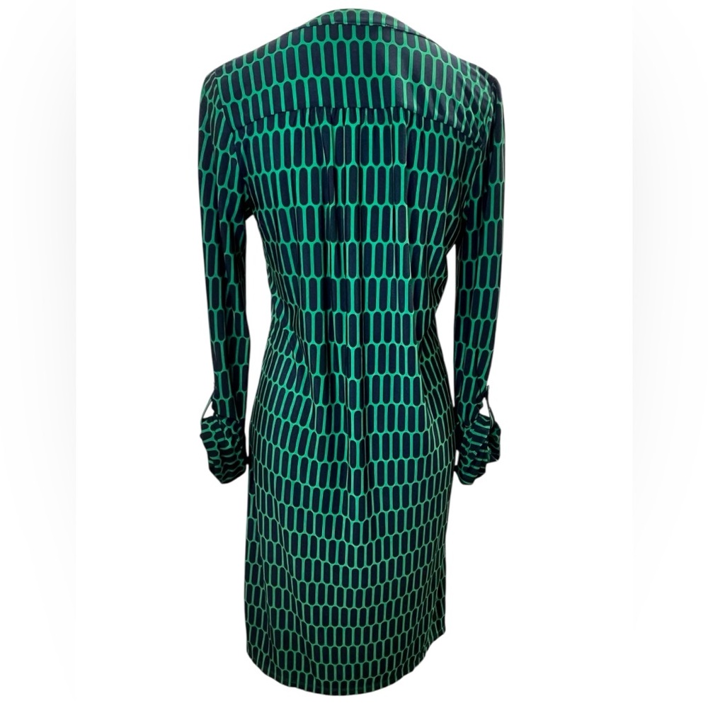 Michael Kors Green and Black Geometric Dress. - Picture 2 of 5